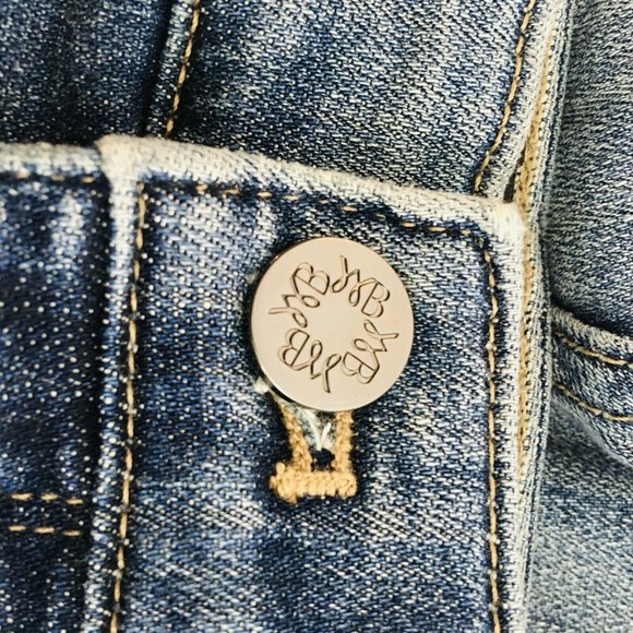 White House Black Market High Rise Straight Jeans Sz 2 Petite(2P) Beaded - Picture 9 of 16